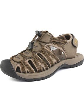 Dream Pairs Closed-Toe Hiking Sandals in Brown